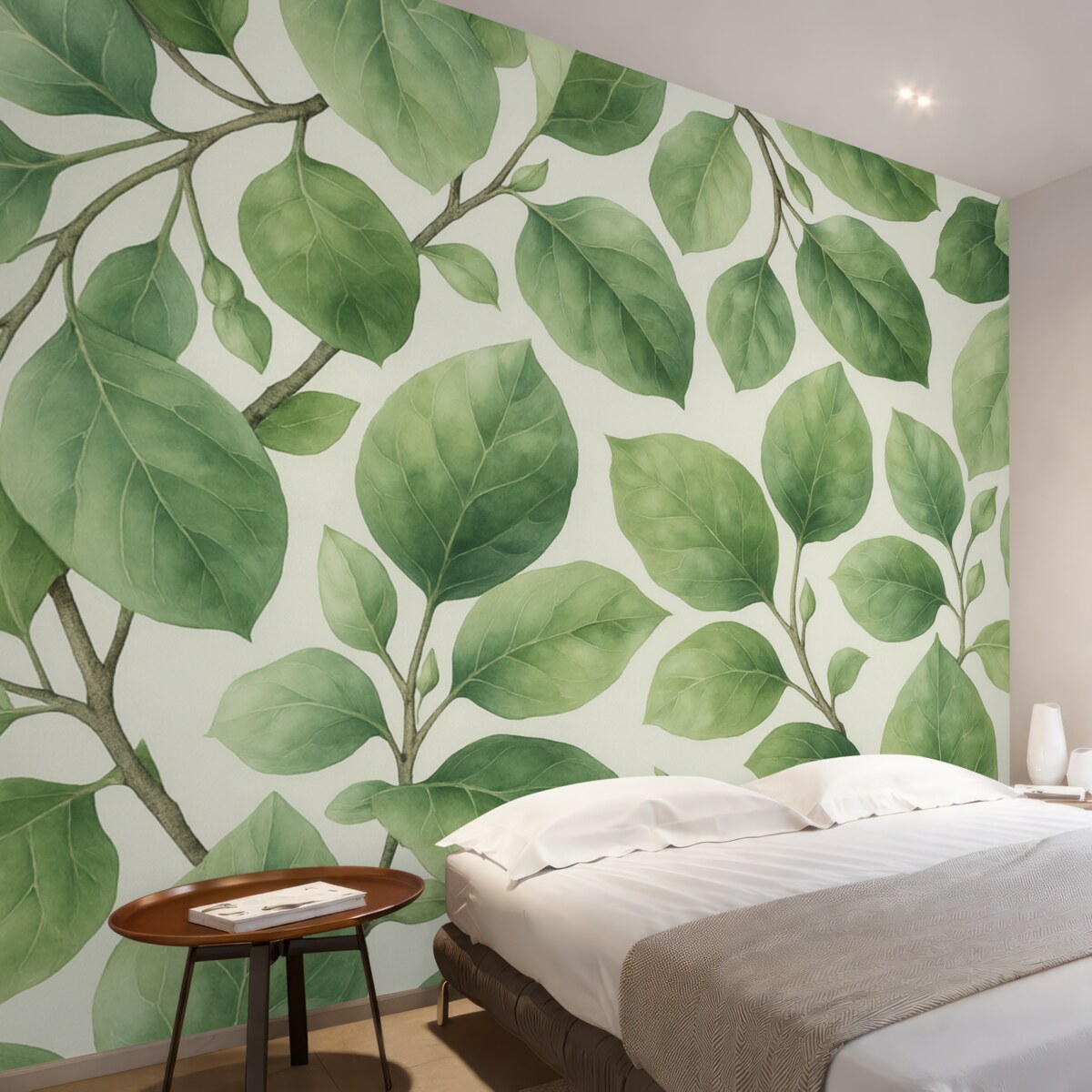 Fototapeta Wielkie liście w różnych tonacjach zieleni.