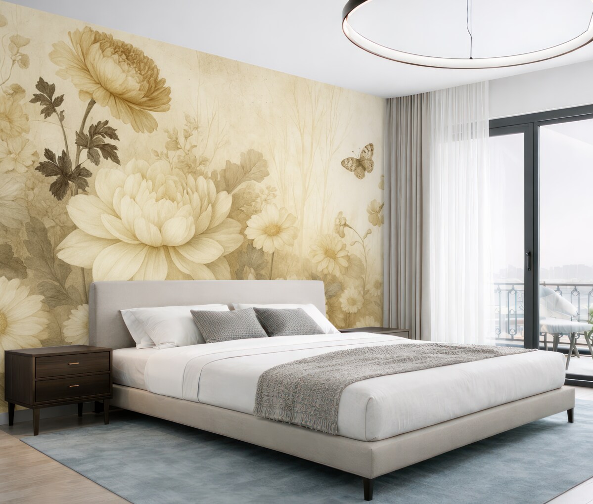 Fototapeta Zabytkowe rośliny na zniszczonej, pękniętej ścianie.