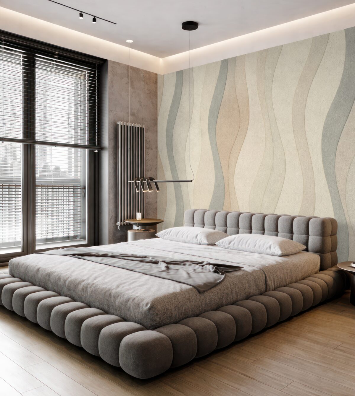 Fototapeta Pionowo skręcająca się pastelowa pościel.