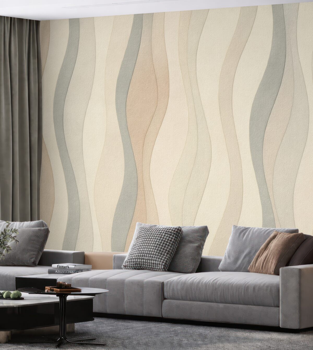 Fototapeta Pionowo skręcająca się pastelowa pościel.