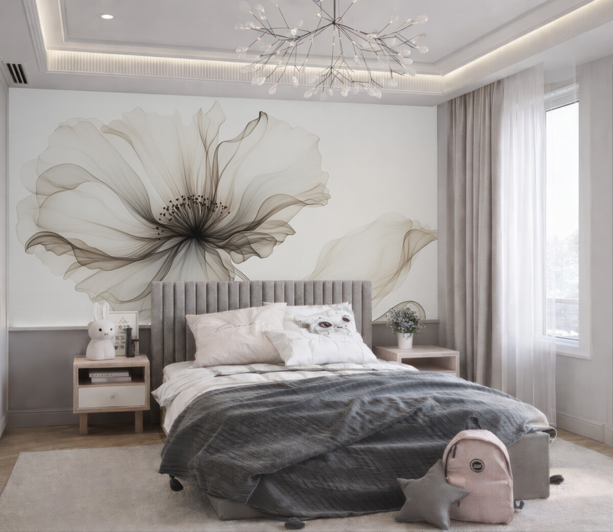 Fototapeta Subtelny, półprzezroczysty kwiatek.