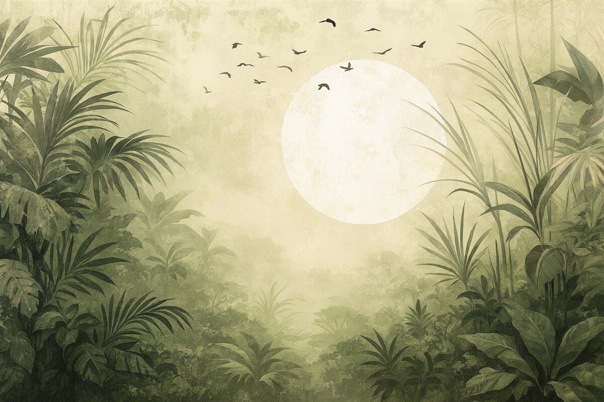 Fototapeta Zachód słońca w klimacie grunge.