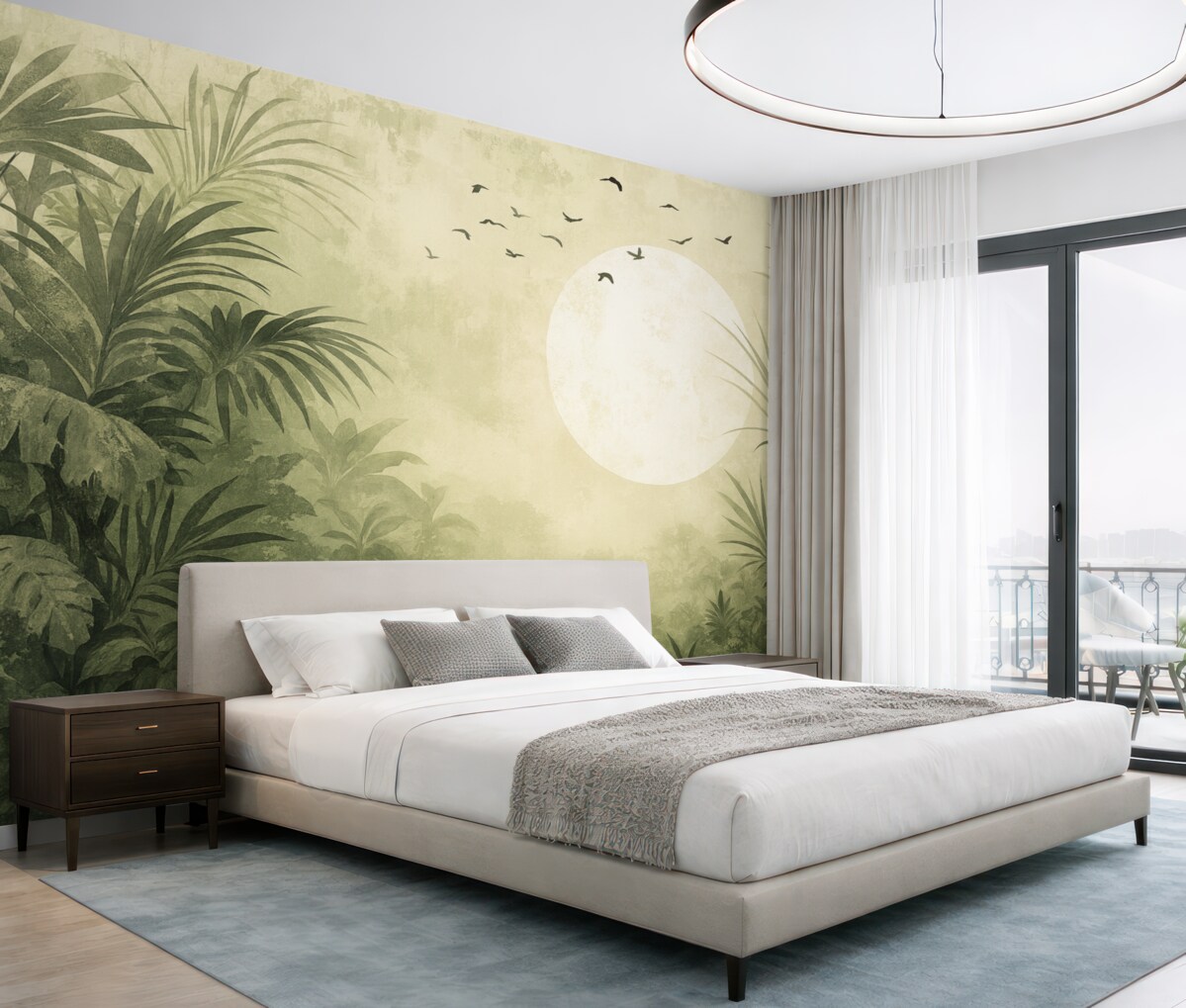 Fototapeta Zachód słońca w klimacie grunge.