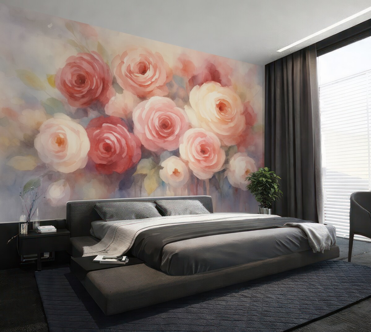 Fototapeta Kwiaty róży w klimacie vintage.