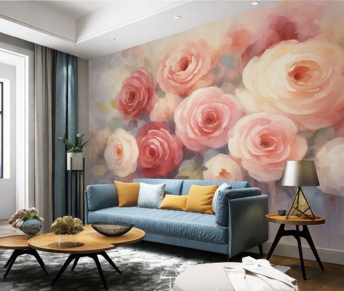 Fototapeta Kwiaty róży w klimacie vintage.