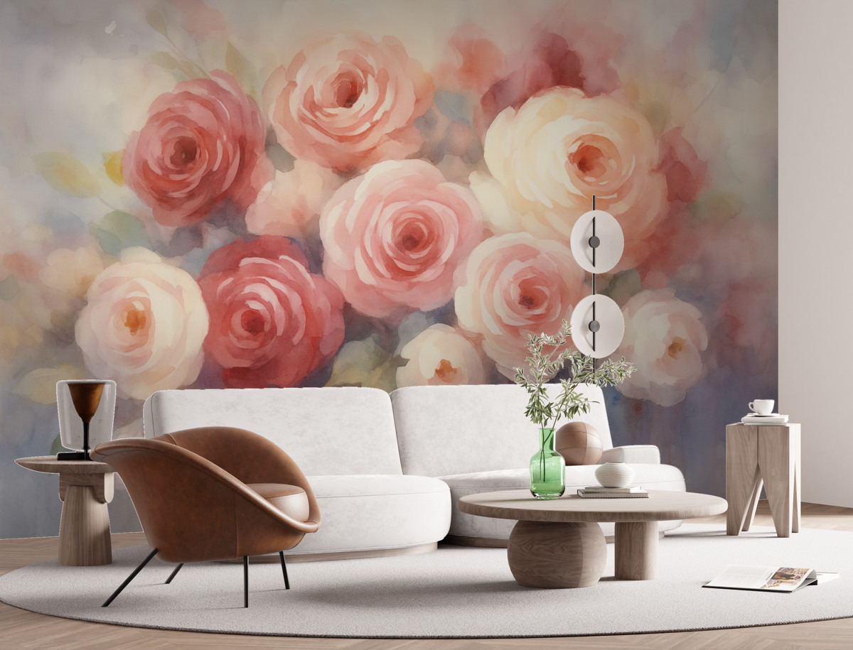 Fototapeta Kwiaty róży w klimacie vintage.