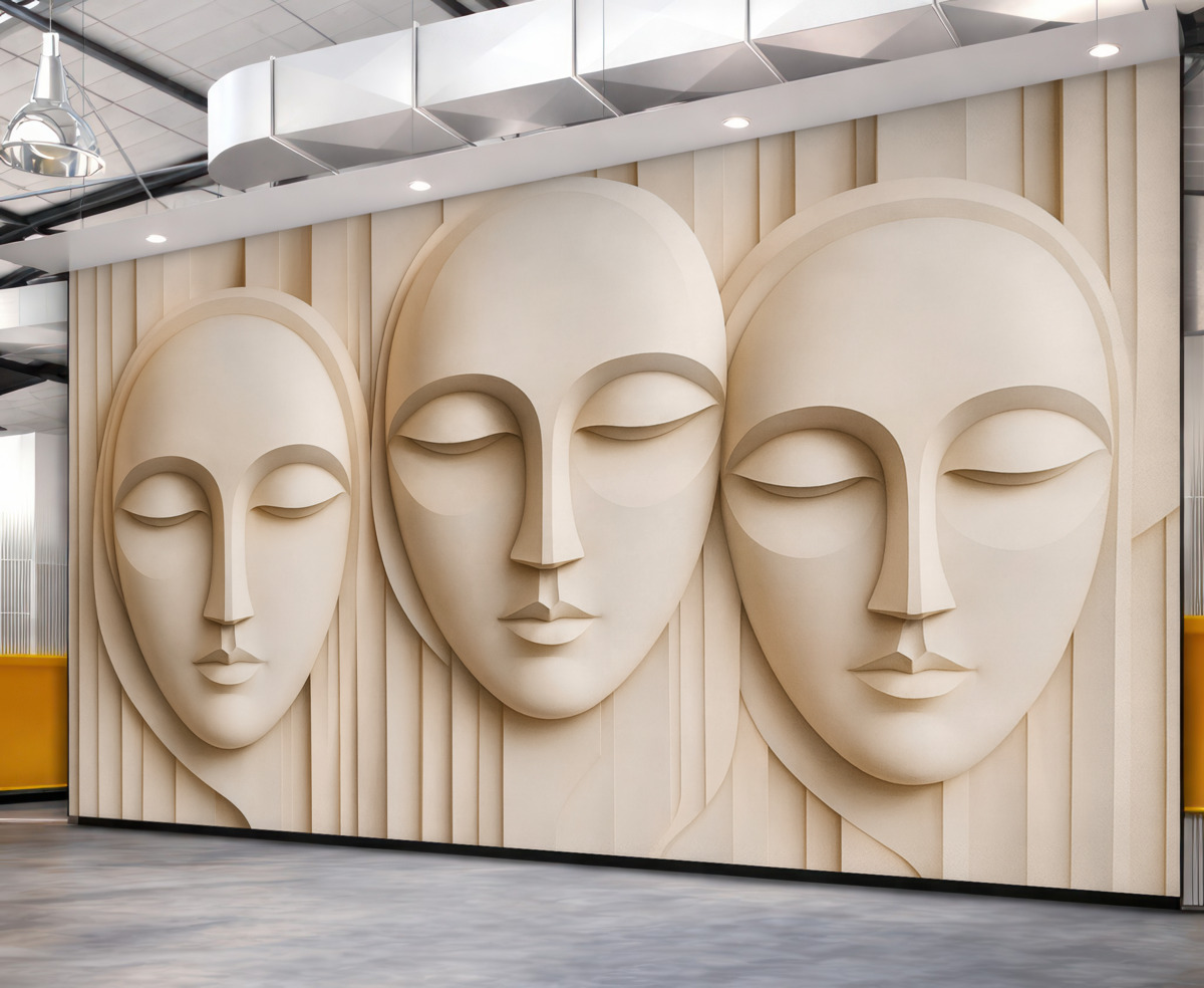 Fototapeta Abstrakcyjny wizerunek twarzy.