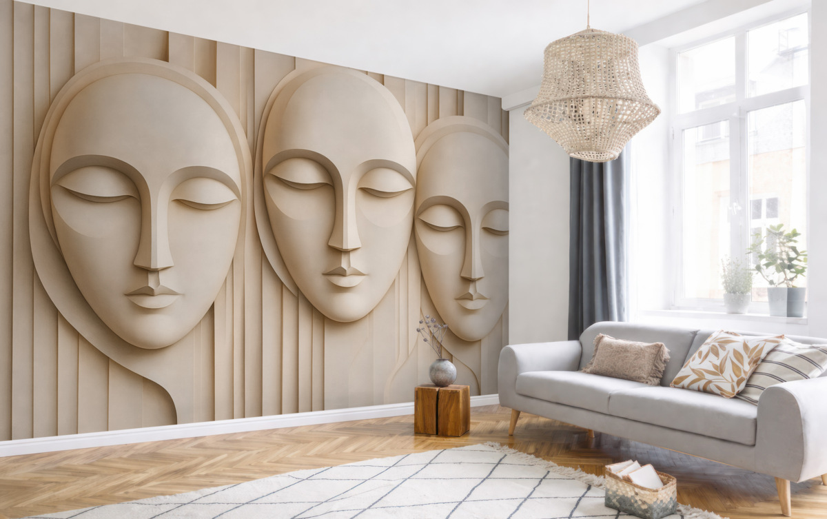 Fototapeta Abstrakcyjny wizerunek twarzy.