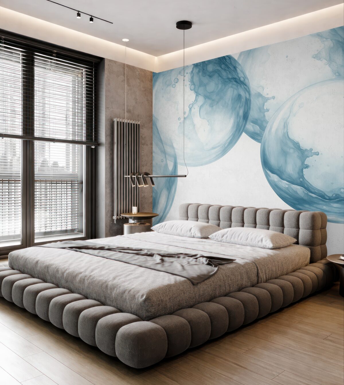 Fototapeta Bąbelki wody przypominające akwarelę.