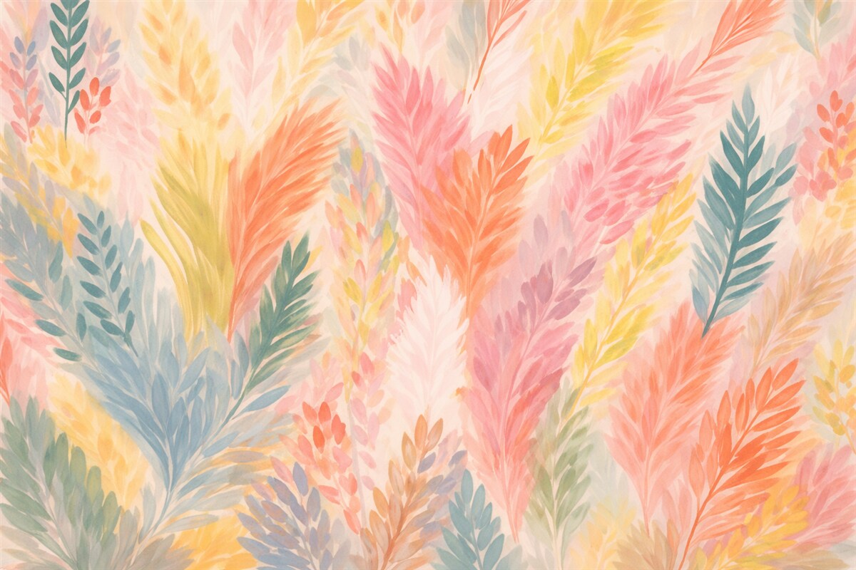 Fototapeta Roślinność stworzona w stylu abstrakcyjnym.