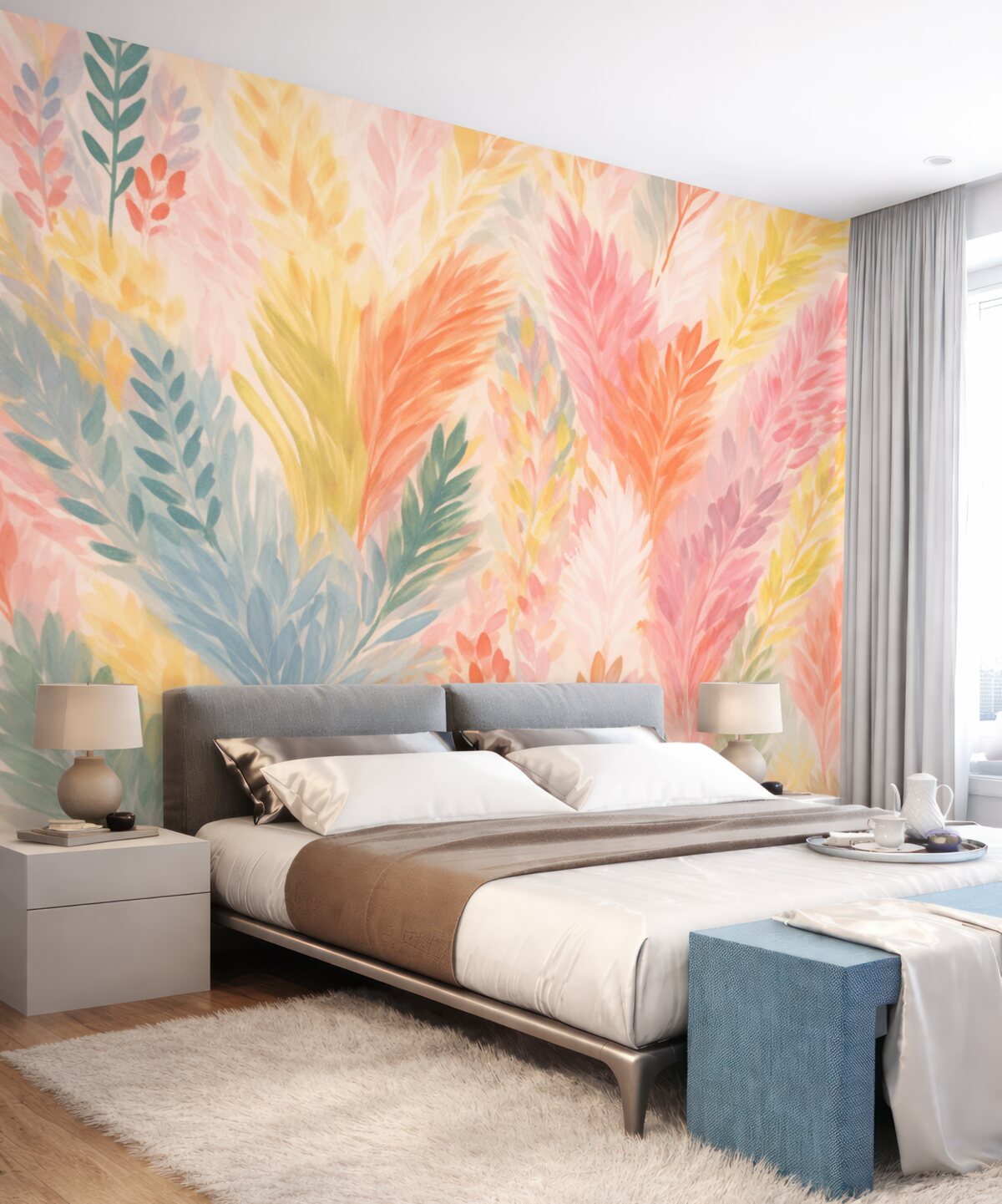 Fototapeta Roślinność stworzona w stylu abstrakcyjnym.