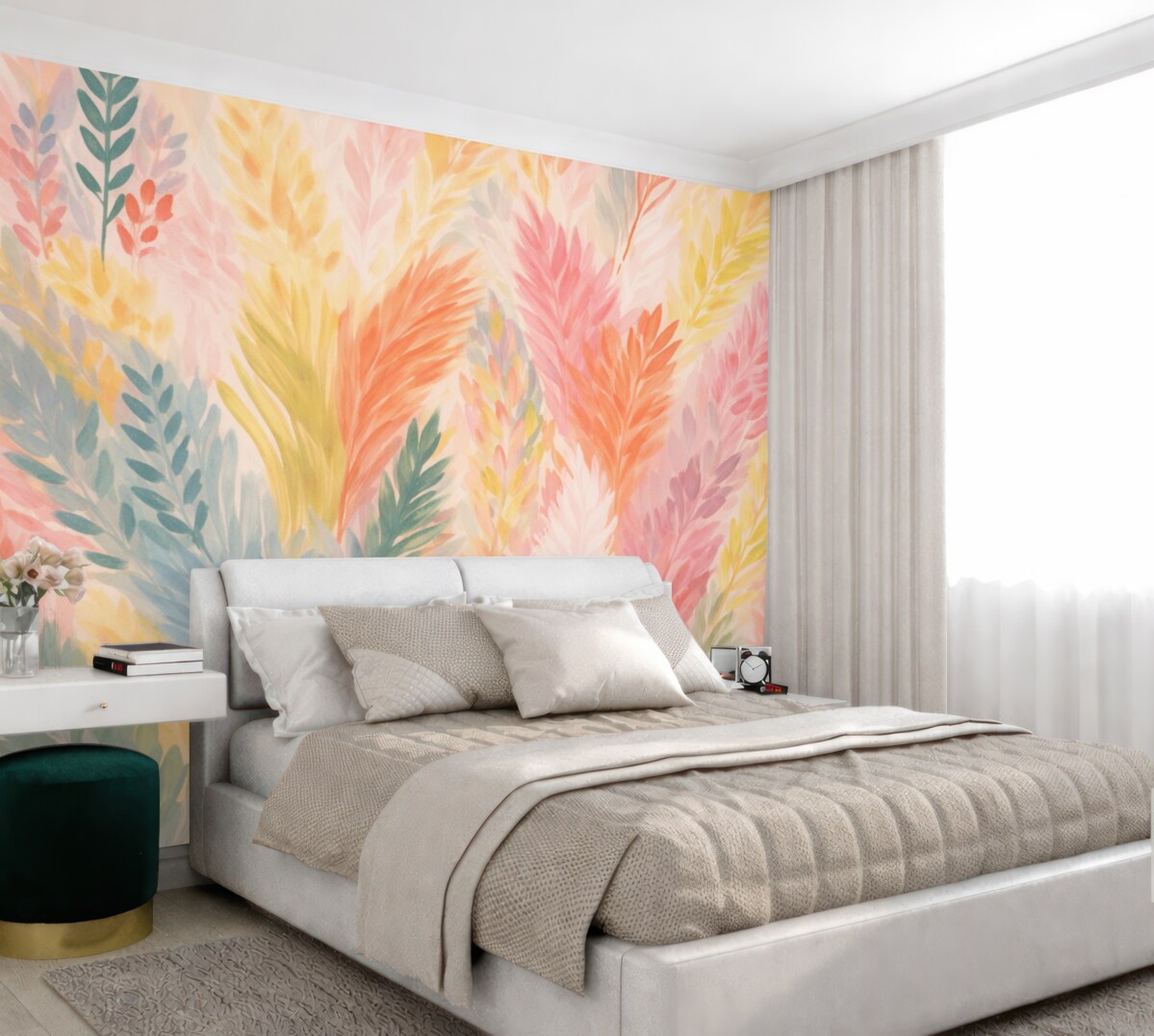 Fototapeta Roślinność stworzona w stylu abstrakcyjnym.