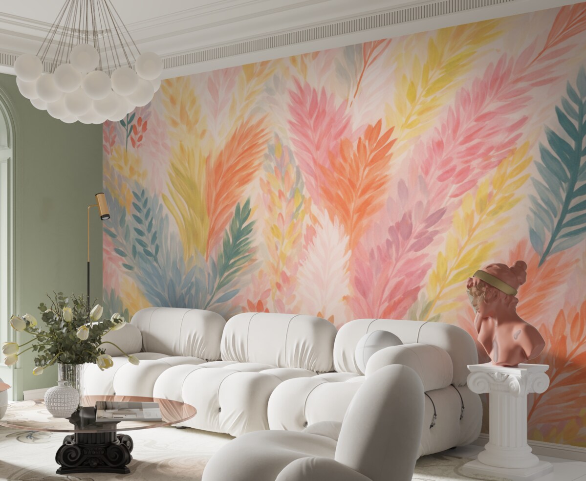 Fototapeta Roślinność stworzona w stylu abstrakcyjnym.