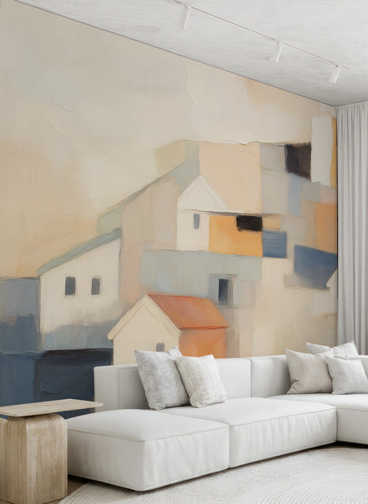 Fototapeta Abstrakcyjne budynki naśladujące sztukę malarską.