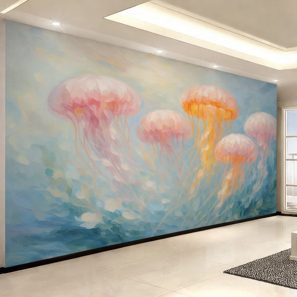 Fototapeta Abstrakcyjny obraz przypominający meduzę.