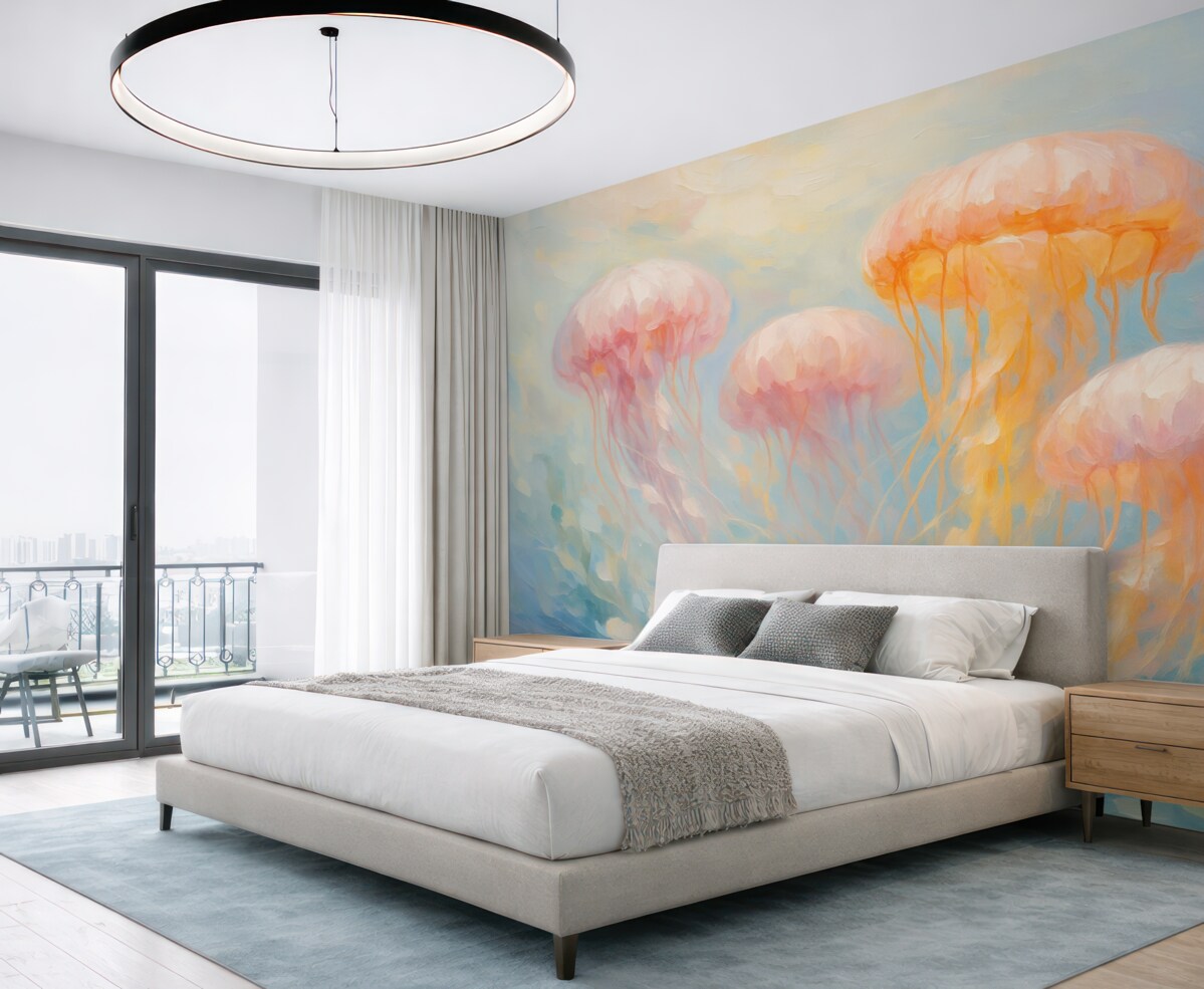 Fototapeta Abstrakcyjny obraz przypominający meduzę.