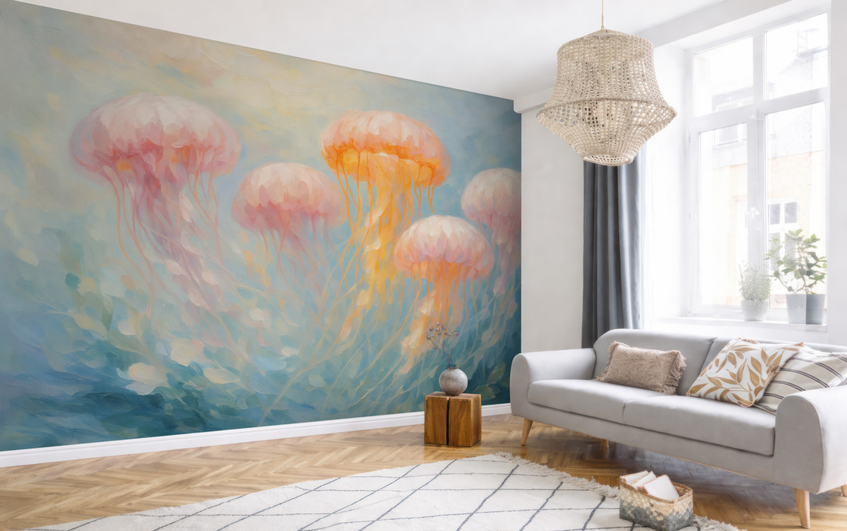 Fototapeta Abstrakcyjny obraz przypominający meduzę.