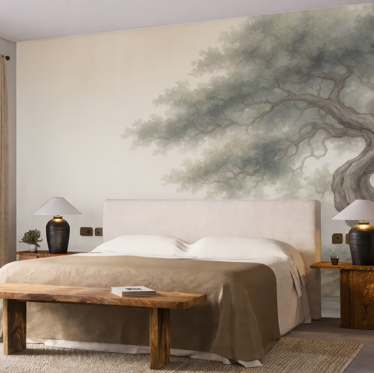 Fototapeta Drzewko bonsai w retro stylu.