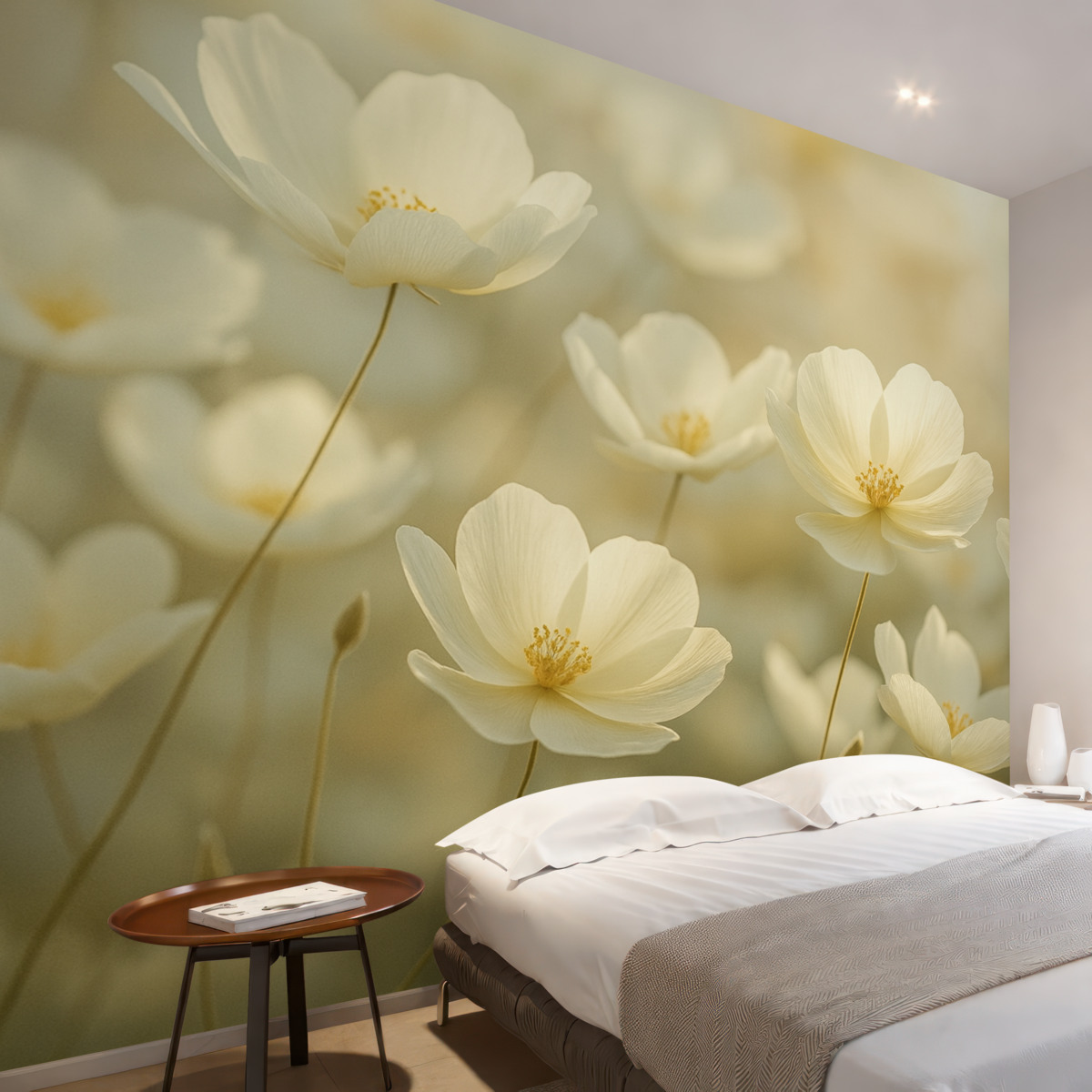 Fototapeta rannych białych kwiatów