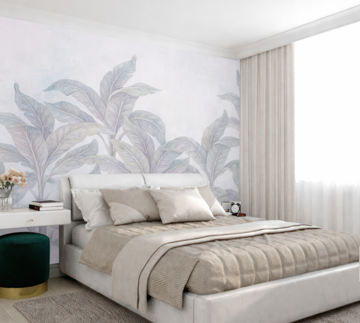 Fototapeta palmy w stylu retro z teksturą