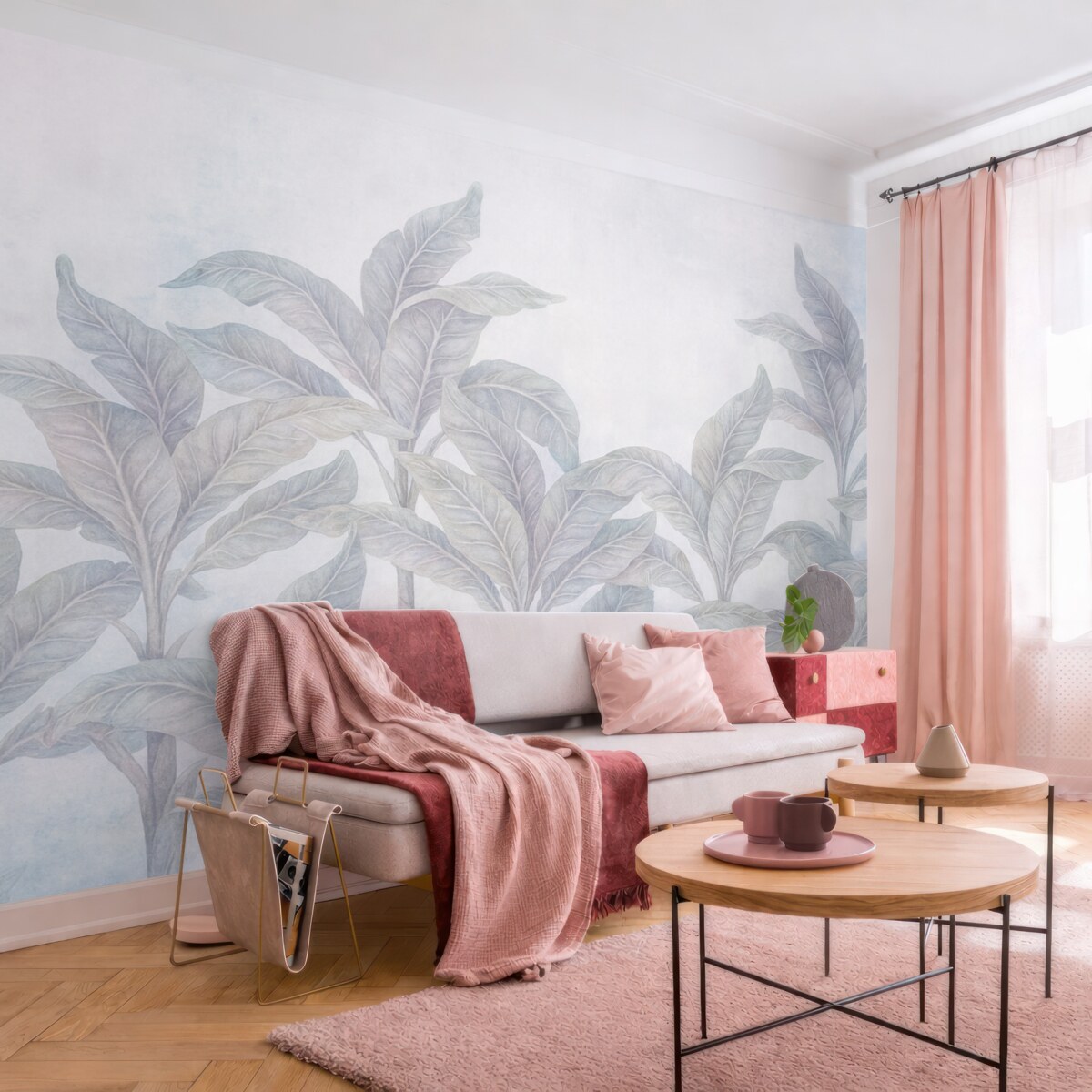 Fototapeta palmy w stylu retro z teksturą