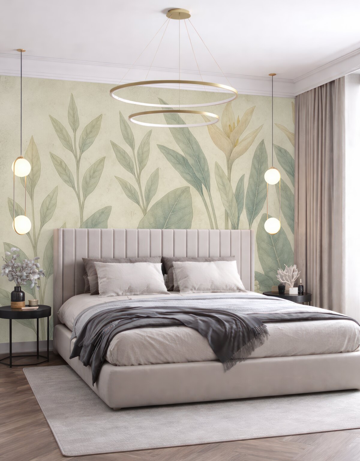 Fototapeta Grunge liście na wiekowej ścianie.