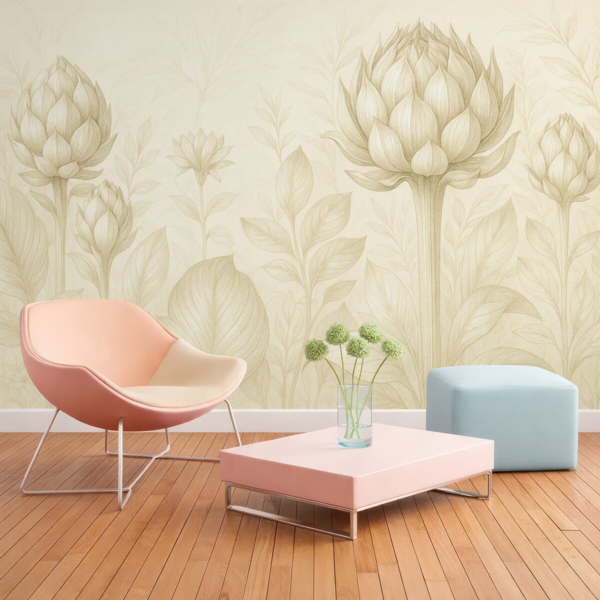 Fototapeta Subtelny bukiet różnych kwiatów.