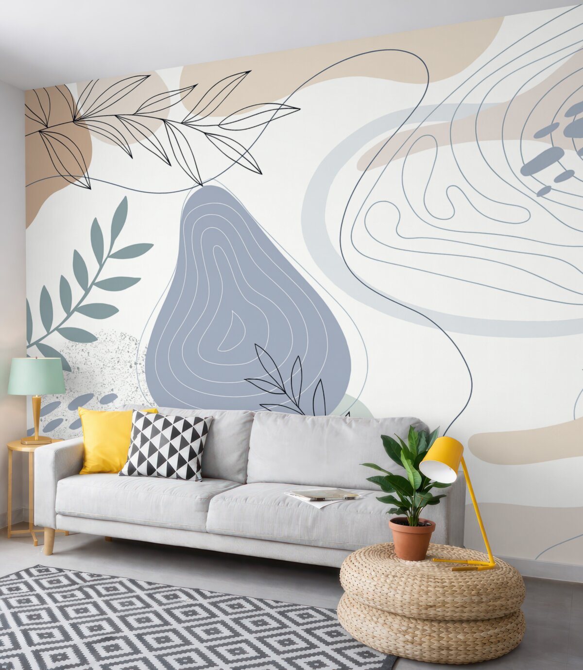 Fototapeta Abstrakcja z liśćmi.