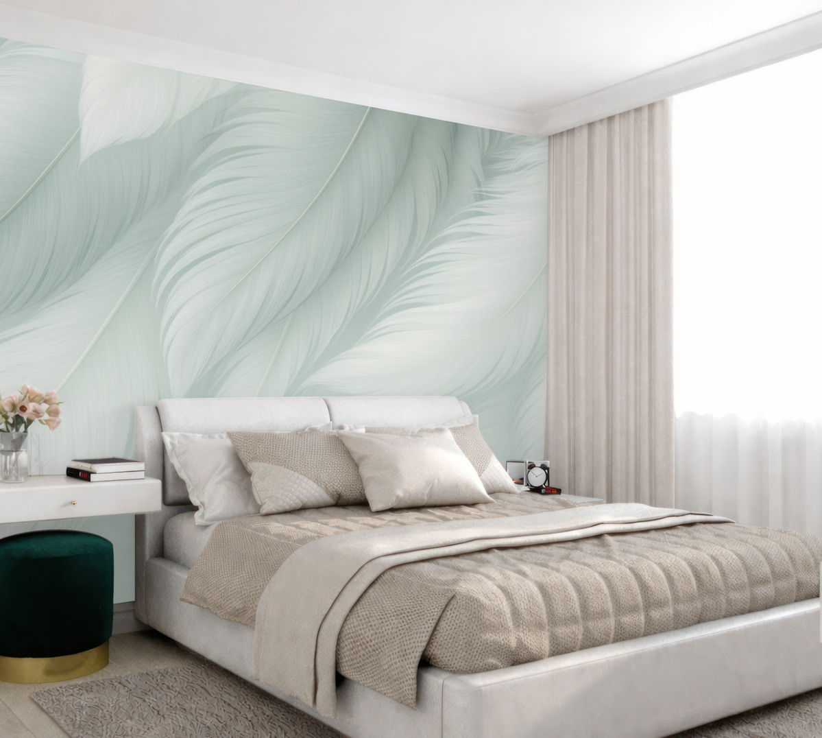 Fototapeta Białe pióra można zastąpić białymi piórami.