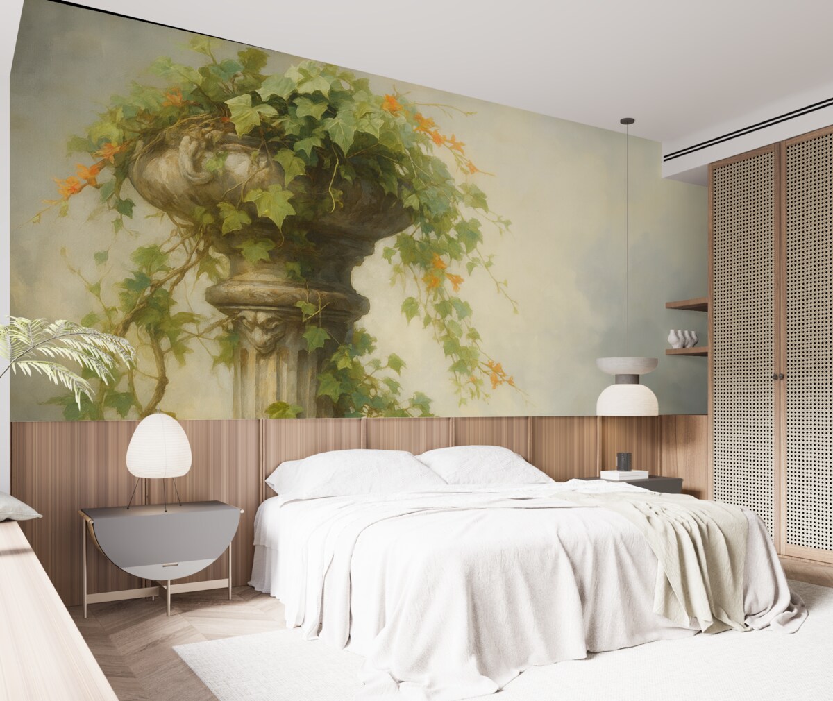 Fototapeta Roślina winorośl na kolumnie.