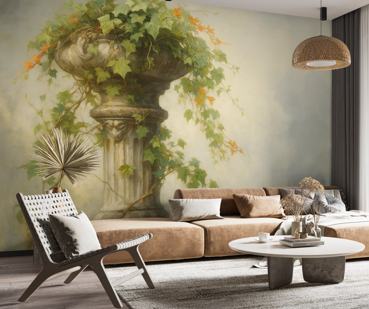 Fototapeta Roślina winorośl na kolumnie.