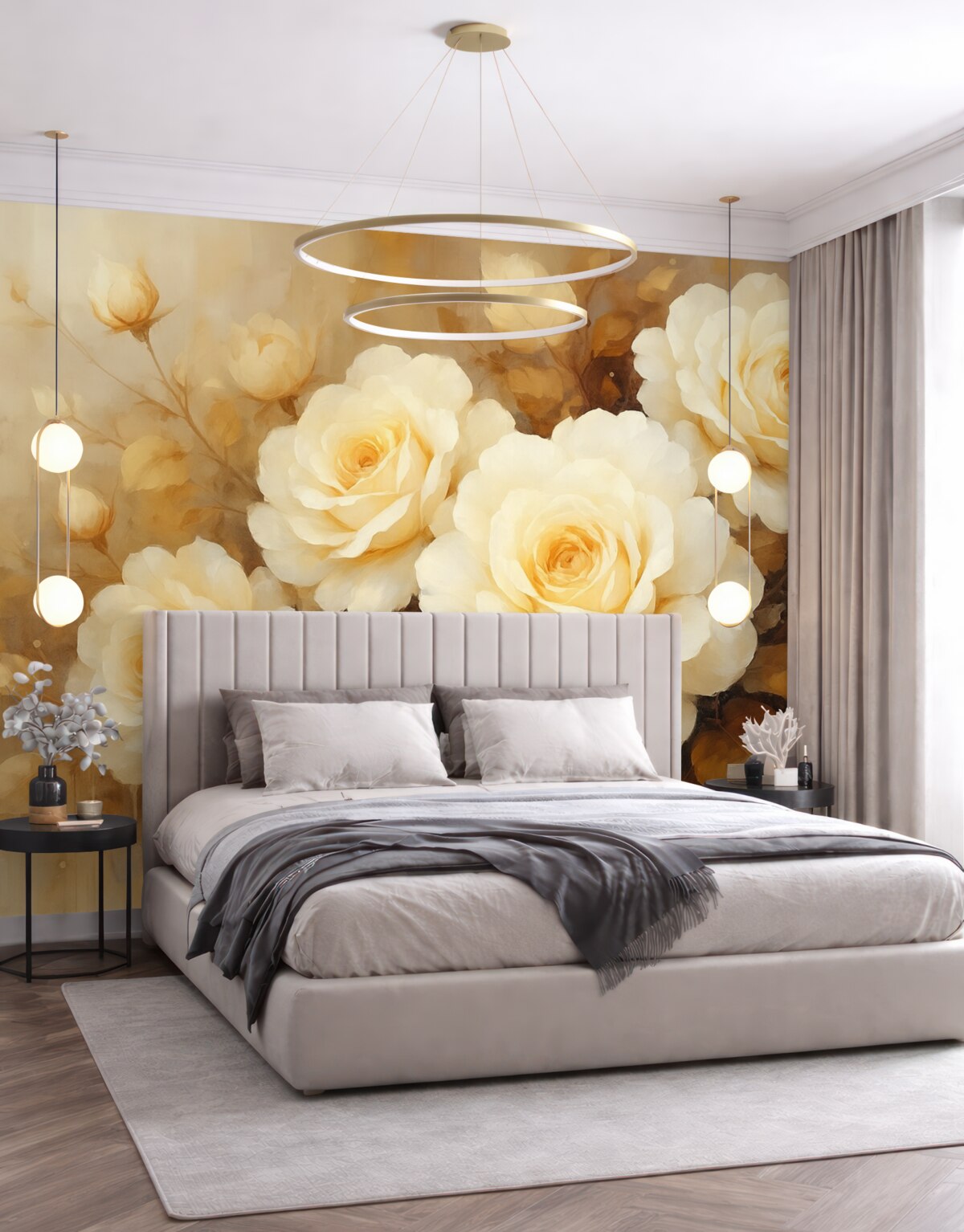 Fototapeta Kwiaty w stylu retro.