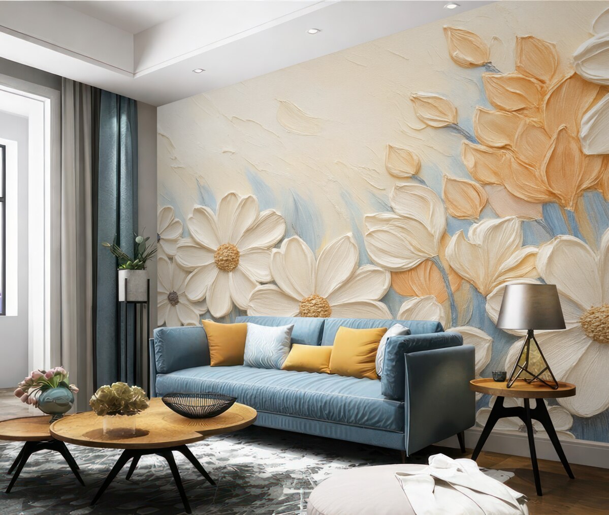 Fototapeta Obraz naśladujący kwiaty.