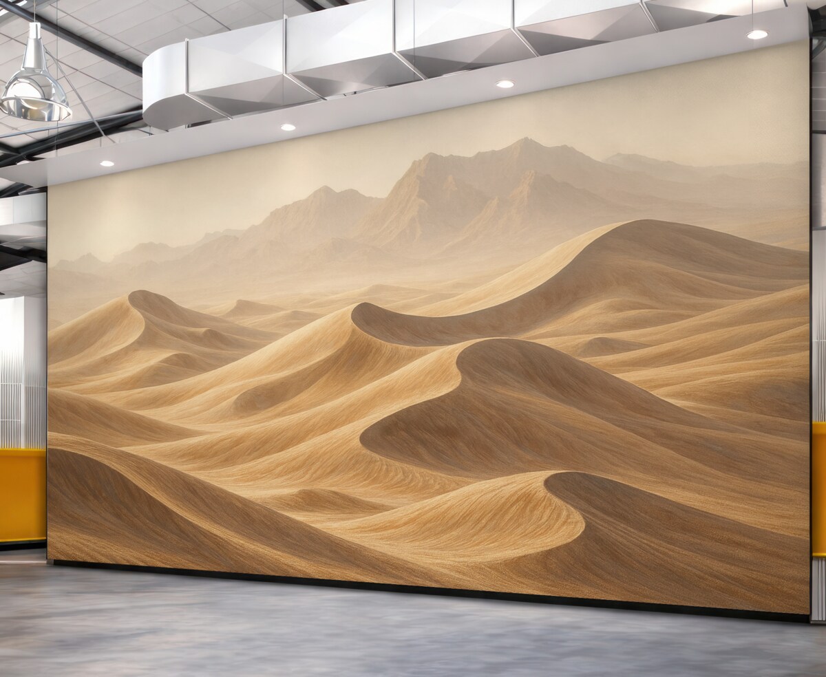 Fototapeta Piaszczyste fale na pustyni.