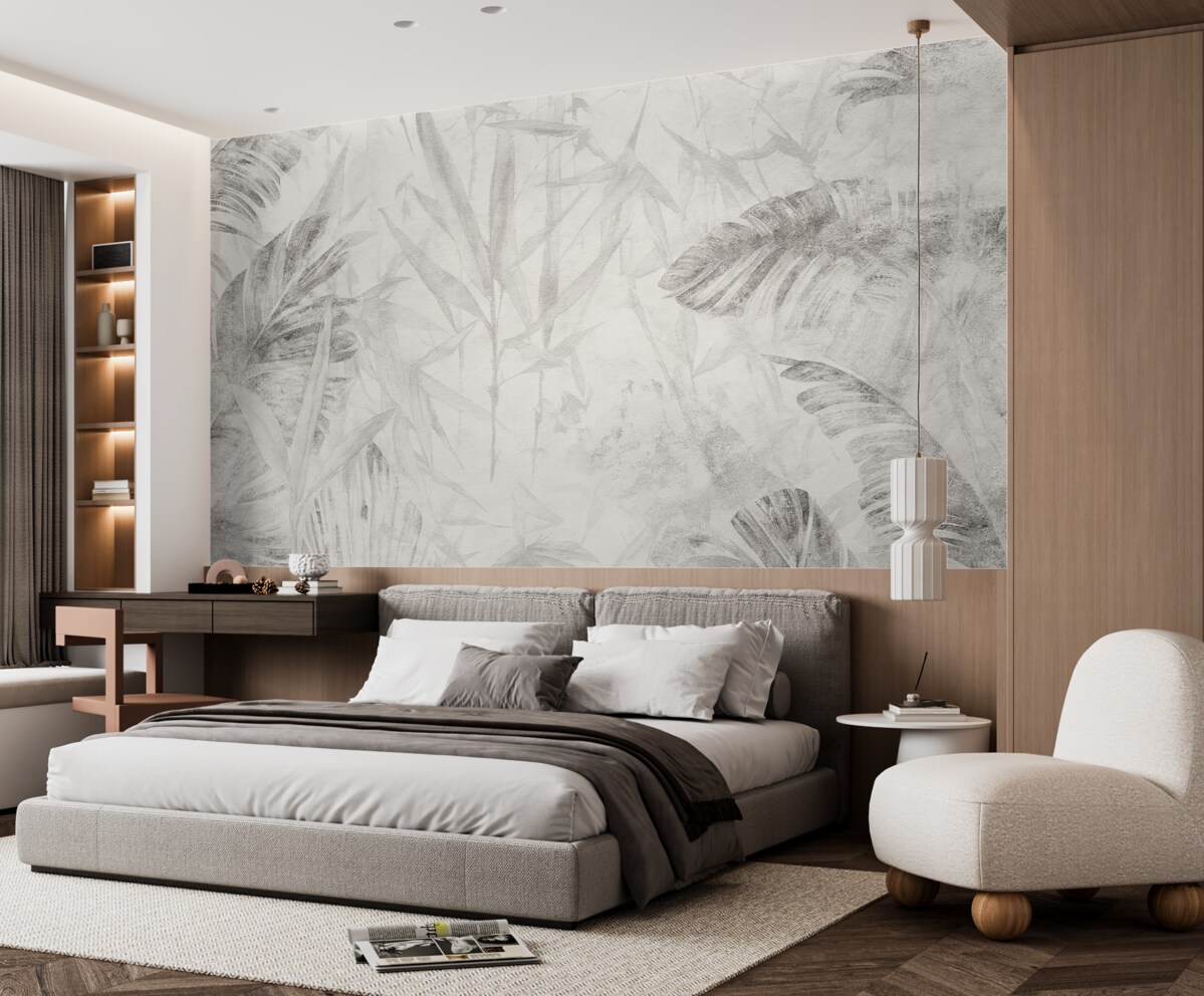 Fototapeta Kwiatowa abstrahowana kompozycja w stylu grunge z naśladownictwem przetarć.