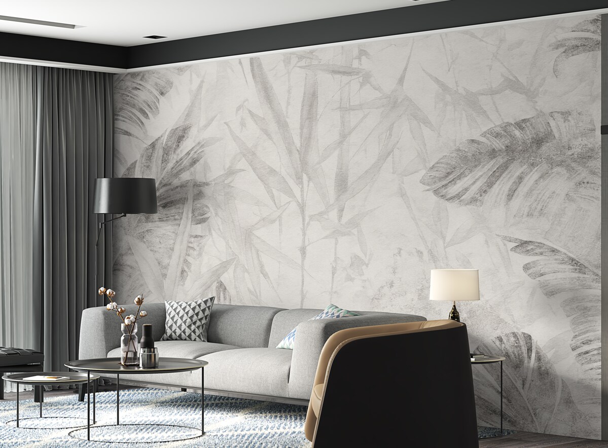 Fototapeta Kwiatowa abstrahowana kompozycja w stylu grunge z naśladownictwem przetarć.