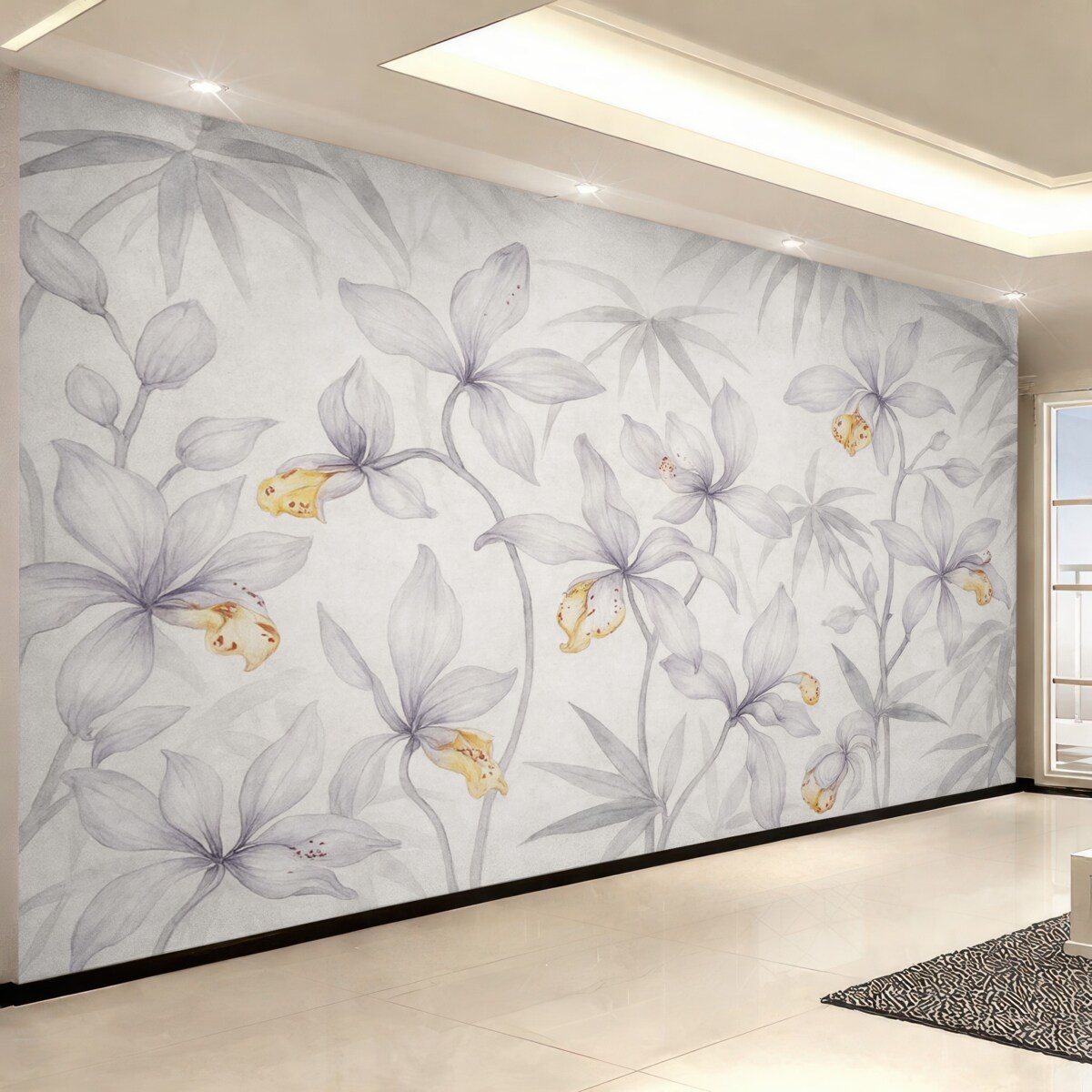 Fototapeta Dzikie storczyki, fioletowe tonacje.