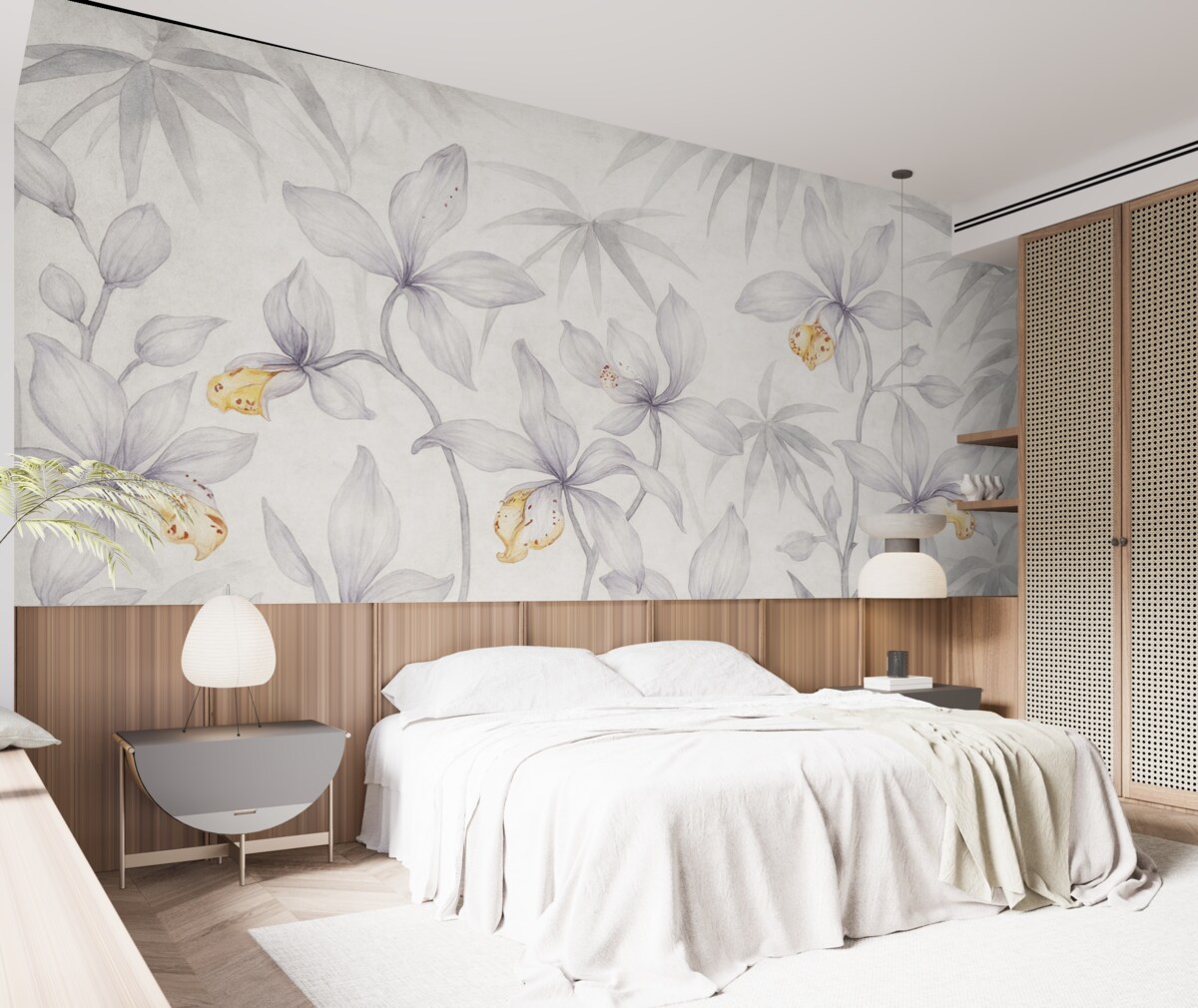 Fototapeta Dzikie storczyki, fioletowe tonacje.