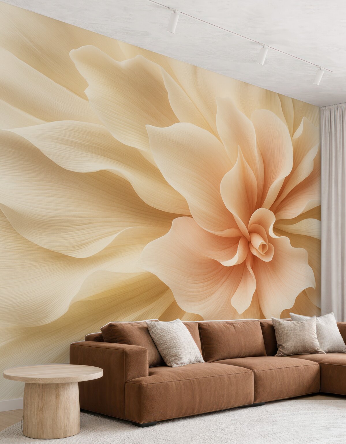 Fototapeta Abstrakcyjny kwiat w subtelnych beżowych tonacjach.