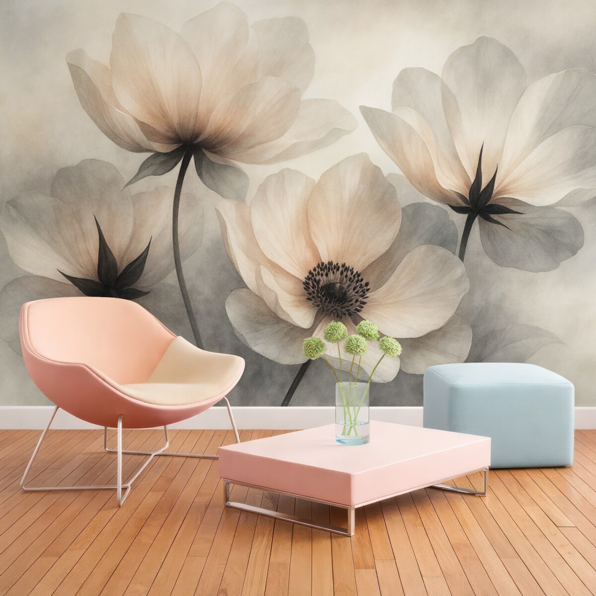 Fototapeta Abstrakcyjne olbrzymie kwiaty.