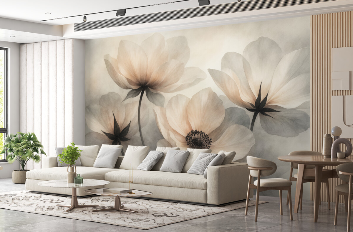 Fototapeta Abstrakcyjne olbrzymie kwiaty.