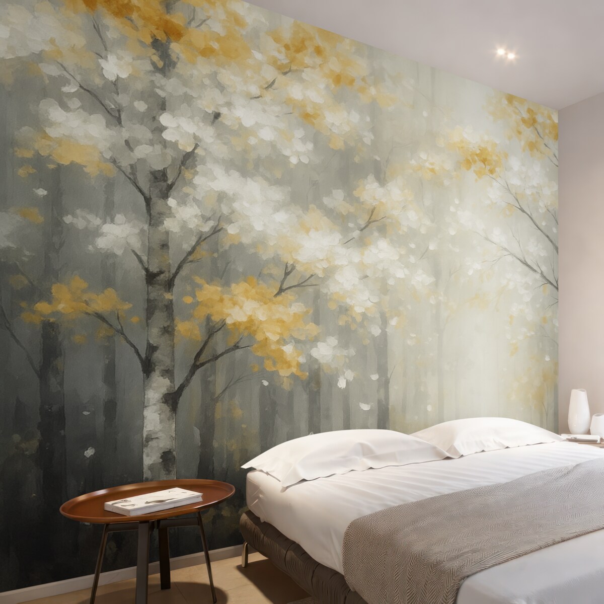 Fototapeta Abstrakcyjne drzewa z naśladującymi pociągnięciami.