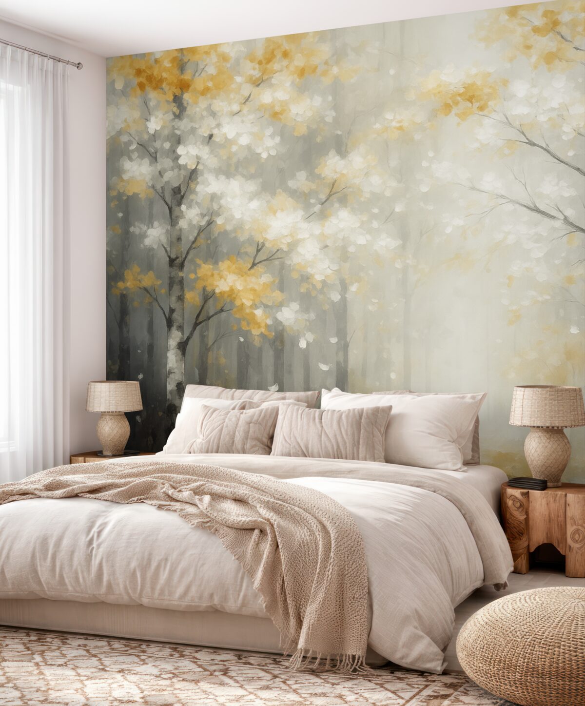 Fototapeta Abstrakcyjne drzewa z naśladującymi pociągnięciami.