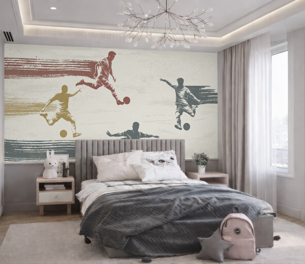 Fototapeta piłkarze w stylu retro