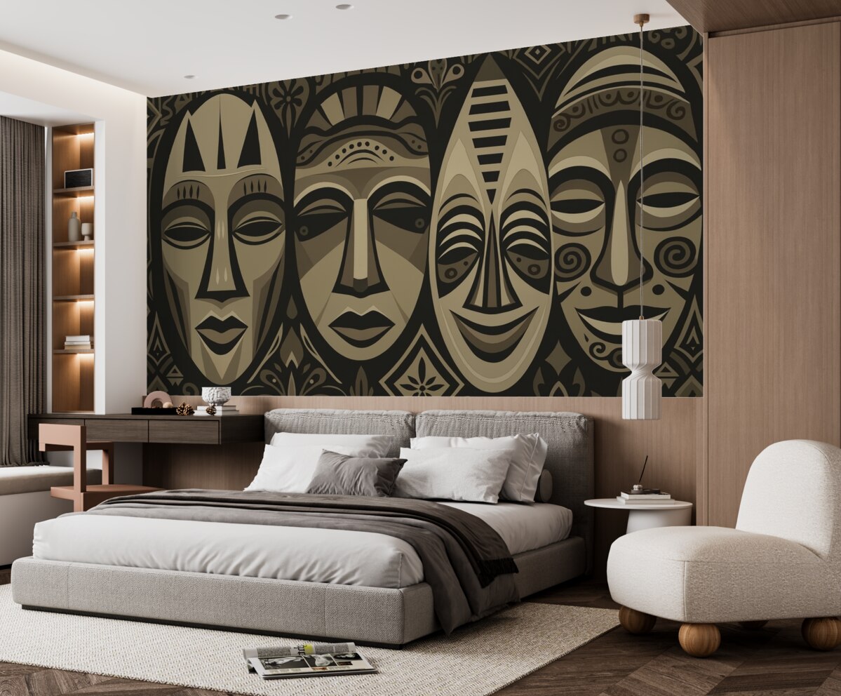 Fototapeta Afrykańskie w które wchodzi w grę maski.