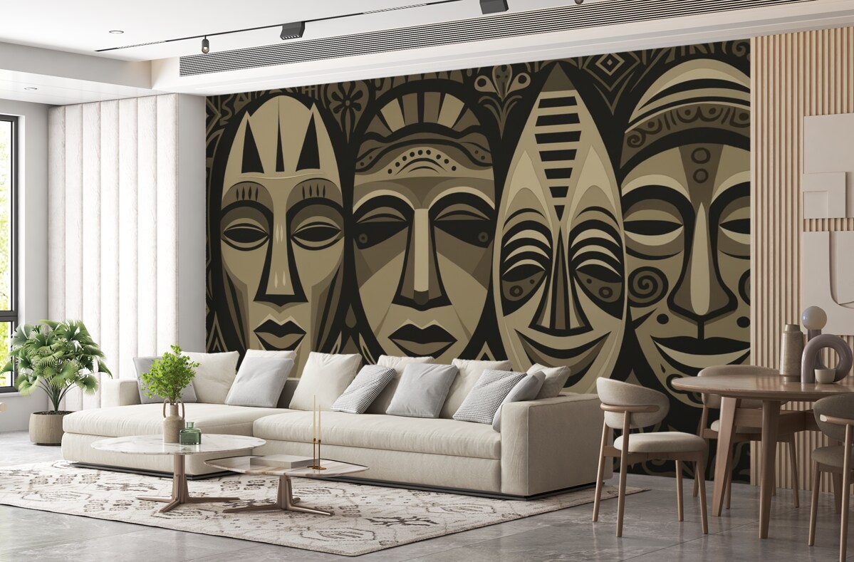 Fototapeta Afrykańskie w które wchodzi w grę maski.