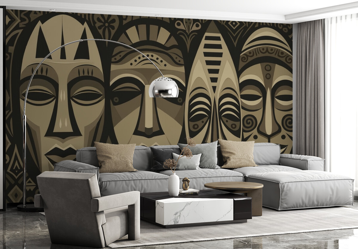 Fototapeta Afrykańskie w które wchodzi w grę maski.