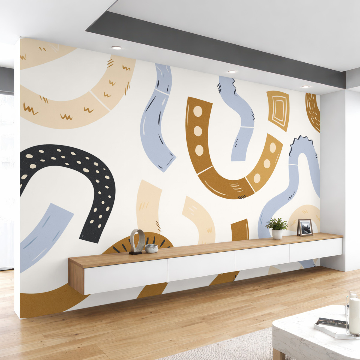 Fototapeta Obrazy abstrakcyjne, młodzież, maziaje, brązowy, błękitny, różowy.