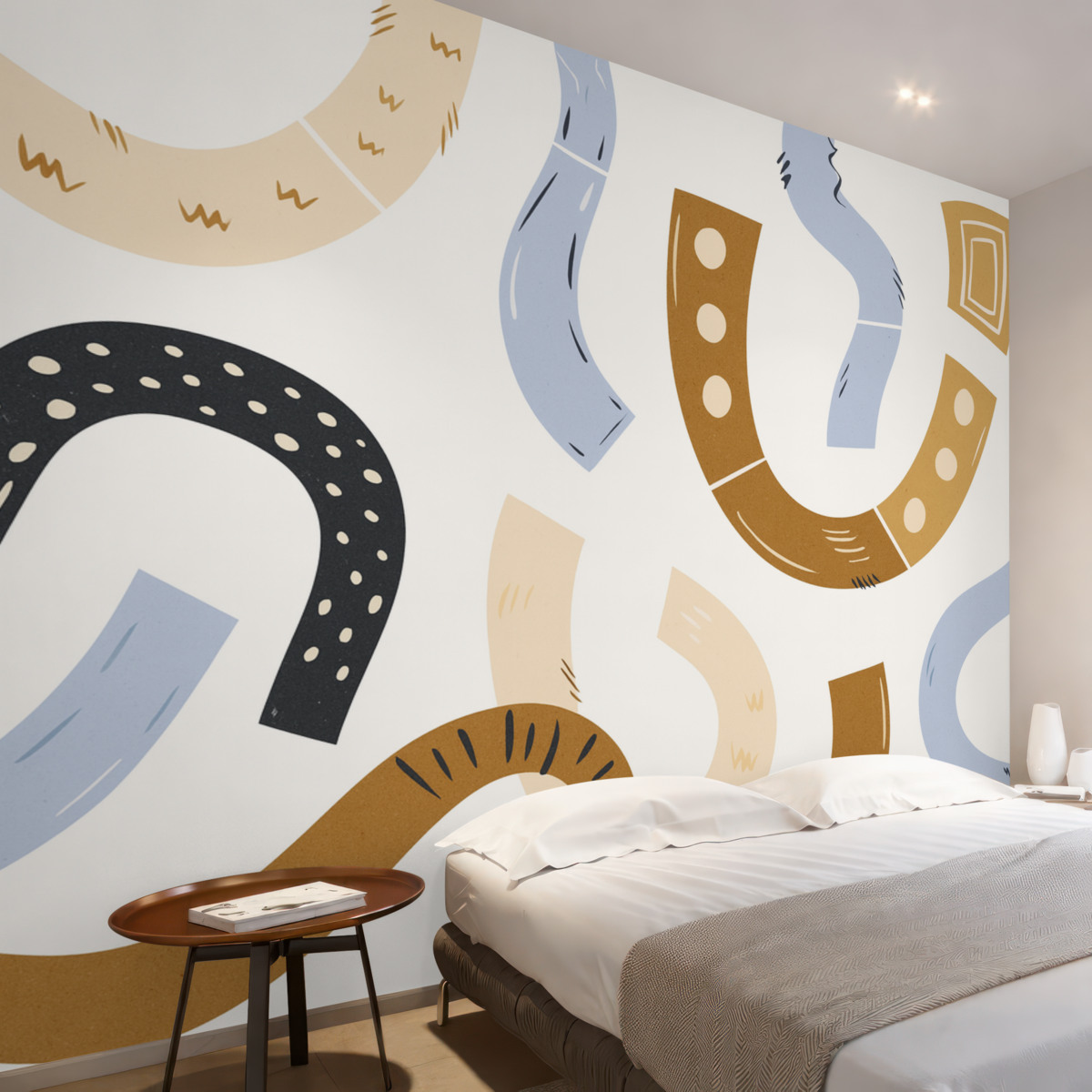 Fototapeta Obrazy abstrakcyjne, młodzież, maziaje, brązowy, błękitny, różowy.