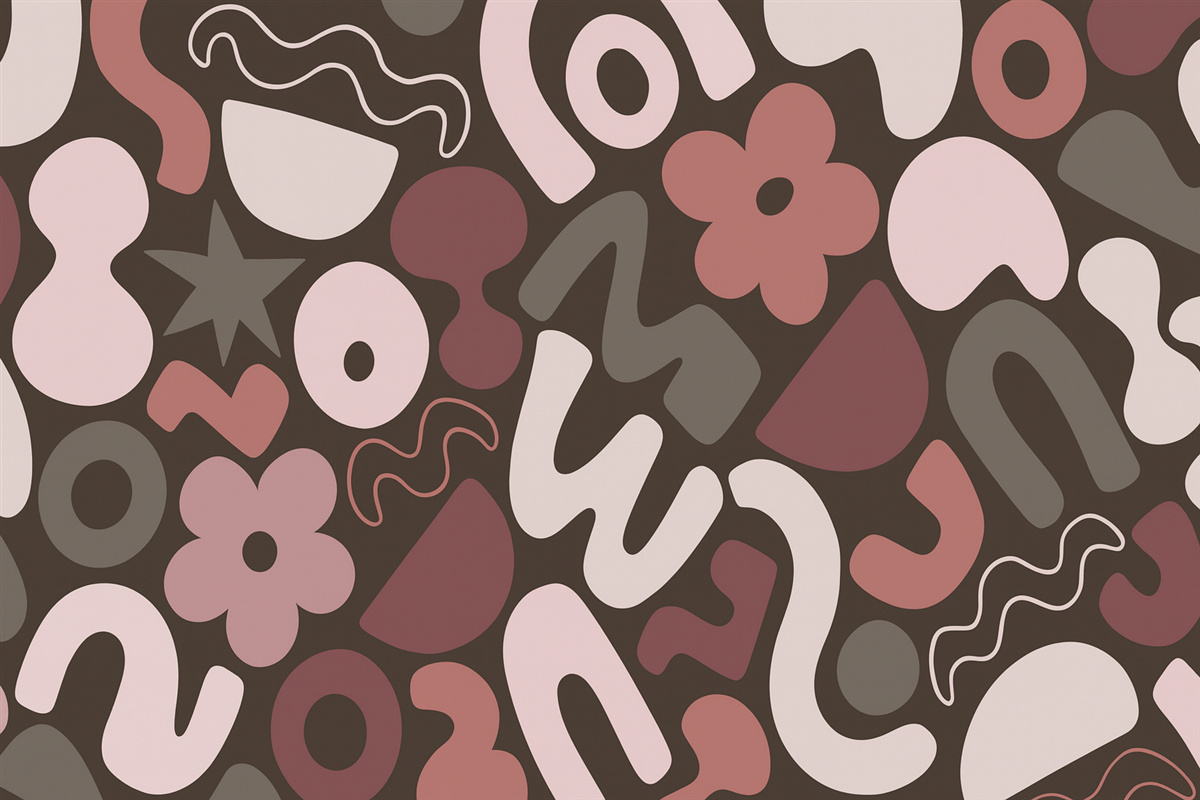 Fototapeta Geometrické kształty, młodzież, abstrakcyjność, ciemnoczerwone tło.